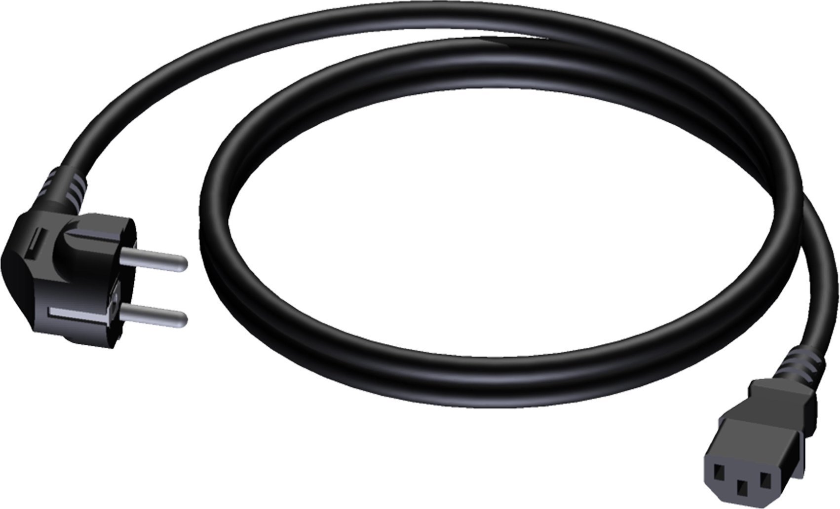 Kabel zasilający Procab PROCAB CAB490/1 Kabel zasilający - schuko męski - euro power żeński - przewód PVC - 3 x 1,5 mm? 1 m
