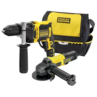 Zestaw elektronarzędzi wiertarka udarowa 750 W + szlifierka kątowa 850 W torba STANLEY FAT MAX - Szlifierki i polerki - miniaturka - grafika 1