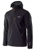 Kurtki męskie - Hi-Tec, Kurtka męska Softshell, wiatrówka Czarna, XXL - miniaturka - grafika 1