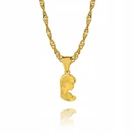 Biżuteria dla dzieci - Złoty łańcuszek srebro Medalik Madonna Matka Boska 55 cm DEDYKACJA S3M27 - miniaturka - grafika 1
