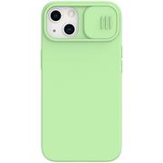 Etui i futerały do telefonów - Nillkin CamShield Silky Silicone Case etui pokrowiec z osłoną na aparat do iPhone 13 miętowy - miniaturka - grafika 1