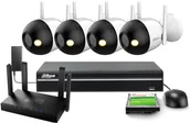 Zestawy do monitoringu - Dahua Zestaw do monitoringu Wi-Fi 4x F4C-PV 4Mpx IR 30m - miniaturka - grafika 1