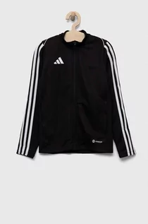 Bluzy dla dziewczynek - adidas Performance bluza dziecięca TIRO23L TR JKTY kolor czarny wzorzysta - grafika 1