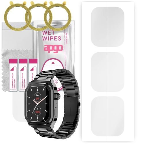 3x folia ochronna hydrożelowa do Noise Chrome Luxury - apgo Smartwatch Hydrogel Protection Ochrona na ekran smartwatcha