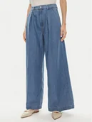 Spodnie damskie - Boss Jeansy 50509285 Niebieski Wide Leg - miniaturka - grafika 1