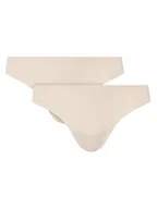 Majtki damskie - Puma Komplet 2 par stringów 935021 Beżowy - miniaturka - grafika 1