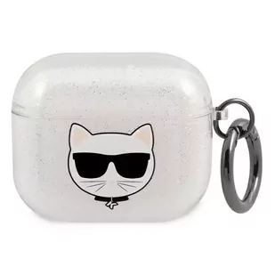 Karl Lagerfeld KLA3UCHGS AirPods 3 cover srebrny/silver Glitter Choupette - Akcesoria do słuchawek - miniaturka - grafika 1