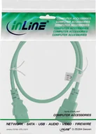Kable - Kabel zasilający InLine InLine® Power cable extension, C13 to C14, green, 2m - miniaturka - grafika 1