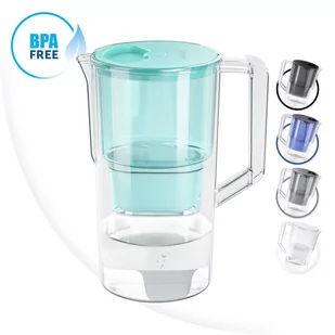 Dzbanek filtrujący AquaMax Basic, Wessper, wkład filtrujący w zestawie, 2,5L, miętowy - Dzbanki filtrujące - miniaturka - grafika 1