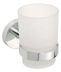 Sapho X-Round - Sklanka na szczoteczkę i pastę do zębów, z uchwytem, szkło/chrom XR903 - Wieszaki łazienkowe Sapho X-Round - Sklanka na szczoteczkę i pastę do zębów, z uchwytem, szkło/chrom XR903 - Wieszaki łazienkowe - miniaturka - grafika 1