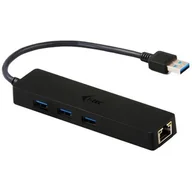 Huby USB - i-Tec Pretec HUB USB HUB 3 Port USB 3.0 + Gigabit Ethernet Adapter U3GL3SLIM - miniaturka - grafika 1