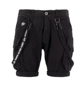 Spodnie męskie - spodnie bojówki krótkie ALPHA INDUSTRIES - UTILITY SHORT BLACK-33 - miniaturka - grafika 1