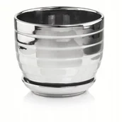 Donice - Okrągła donica ceramiczna - srebrna - miniaturka - grafika 1