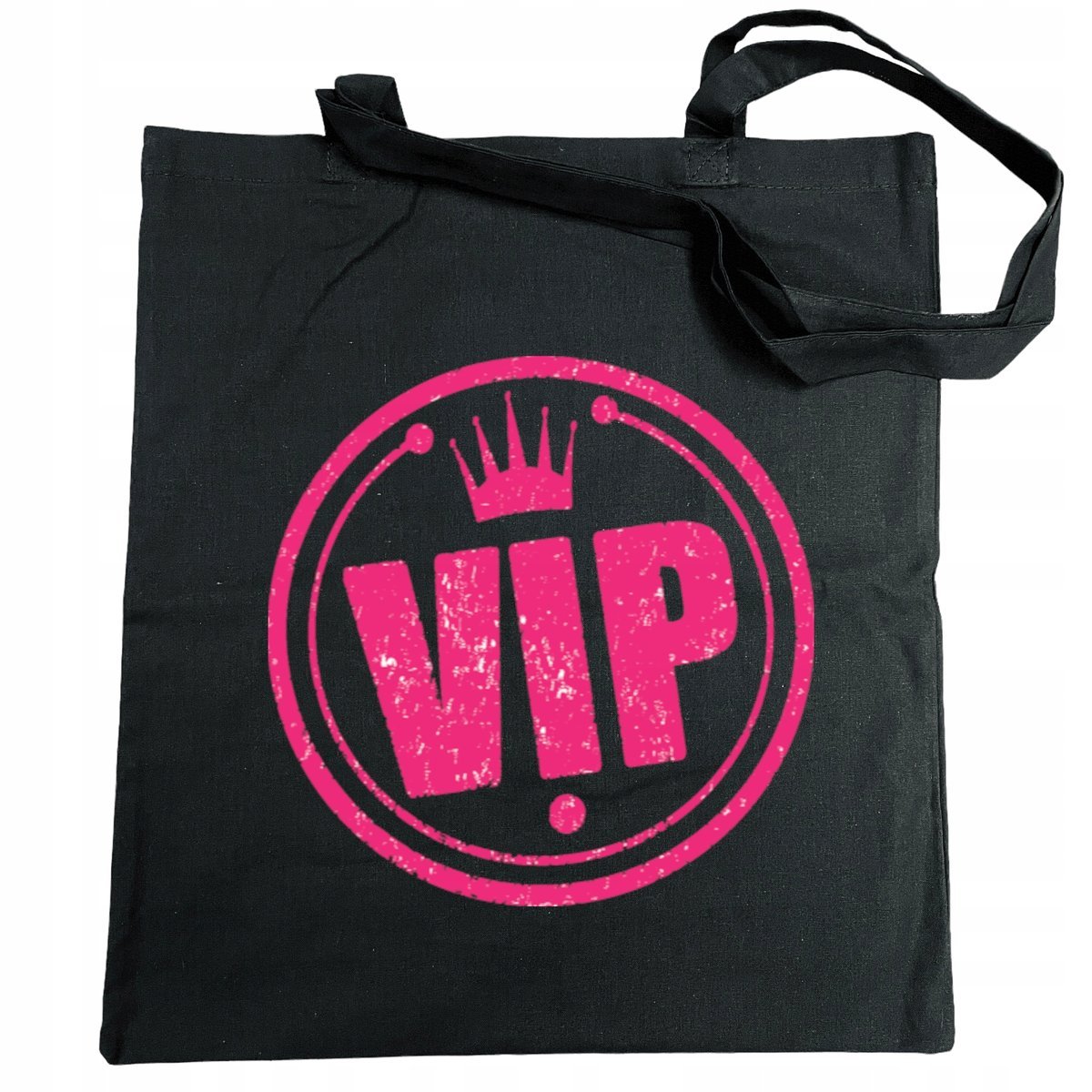 Torba na zakupy różowy nadruk VIP Korona