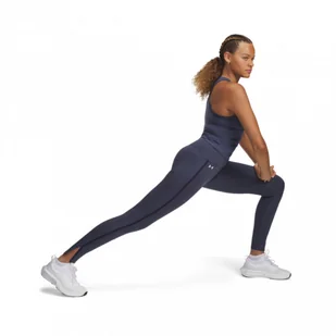 Damskie legginsy treningowe Under Armour Motion Piped Legging - szare - Legginsy - miniaturka - grafika 1