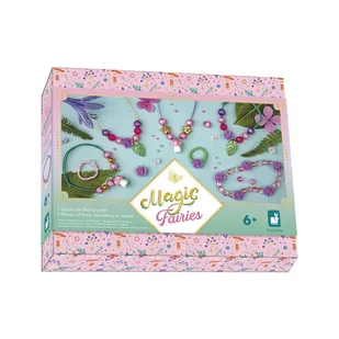 Janod Zestaw kreatywny do tworzenia biżuterii ze szkatułką do przechowywania Wróżki Magic Fairies 6+ - Prace ręczne dla dzieci - miniaturka - grafika 1