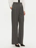 Spodnie damskie - Simona Corsellini Spodnie materiałowe A24CPPA014 Szary Wide Leg - miniaturka - grafika 1