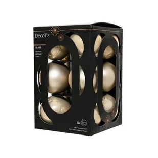 Bombki szklane mix emalia, mat 6 cm perłowe 12 szt. - Bombki - miniaturka - grafika 1