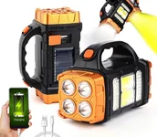 Latarki - Latarka Lampa Solarna Szperacz Led Cob  2 Rodzaje Światła 25W - miniaturka - grafika 1