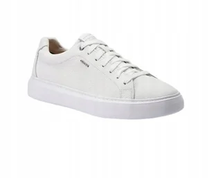 GEOX MĘSKIE TRAMPKI SKÓRZANE BEŻOWE SZNUROWANE 45 JWE - Trampki męskie - miniaturka - grafika 1