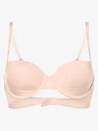 Biustonosze - Calvin Klein - Damski biustonosz z fiszbinami  wyściełany, różowy - miniaturka - grafika 1