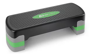 Hop-Sport Step do aerobiku 3-stopniowy czarno/zielony 52874 - Steppery i stepy - miniaturka - grafika 1