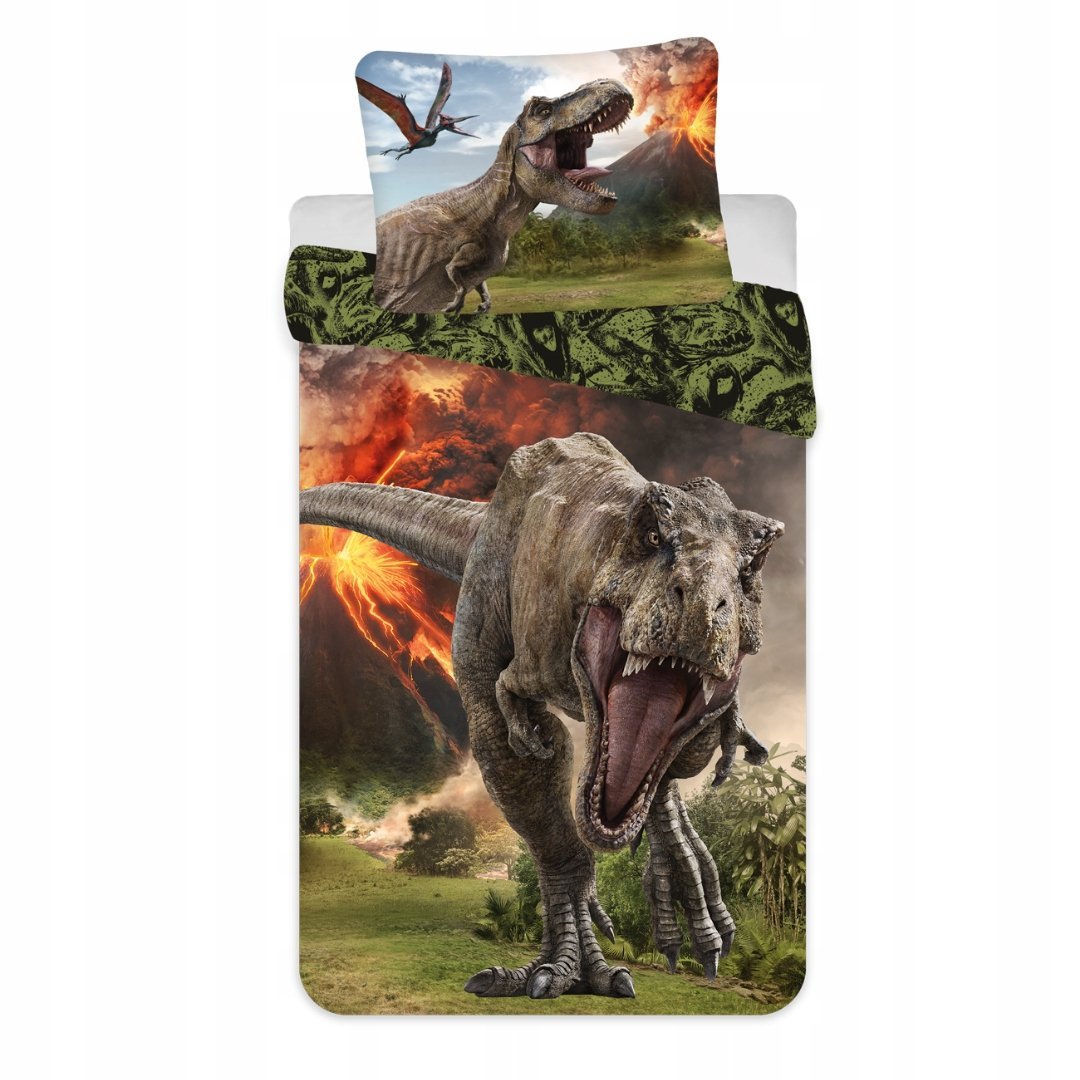 Bawełniana Pościel Jurassic World 140x200 cm Tyranozaur