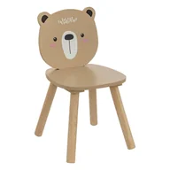 Zestawy mebli dla dzieci - Krzesełko dla dziecka TEDDY, sosnowe nogi, 27 x 27 x 46 cm - miniaturka - grafika 1