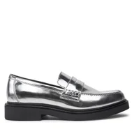 Półbuty damskie - Loafersy Aldo Verima 13838579 Srebrny - miniaturka - grafika 1