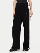 Spodnie damskie - Guess Spodnie palazzo V5BB16 KCX52 Czarny Wide Leg - miniaturka - grafika 1