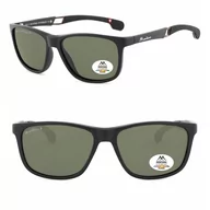 Okulary przeciwsłoneczne - Męskie okulary przeciwsłoneczne z filtrem UV400 i polaryzacją SP315B black/green - miniaturka - grafika 1