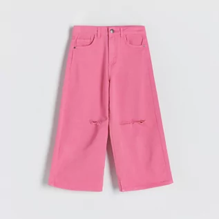 Spodnie i spodenki dla dziewczynek - Reserved Kuloty classic denim - Różowy - grafika 1