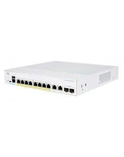 Cisco switch CBS250-8FP-E-2G, 8xGbE RJ45, 2xRJ45/SFP combo, fanless, PoE+, 120W (CBS2508FPE2GEURF) - Switche - miniaturka - grafika 1