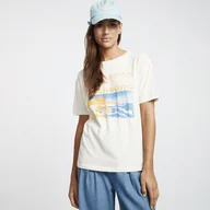 Koszulki i topy damskie - Damska Koszulka BILLABONG COAST LINE SS S3SS03BIP0-4194 – Beżowy - miniaturka - grafika 1