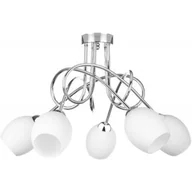 Lampy sufitowe - Keter Lighting Twist lampa podsufitowa 5x40 chrom/szkło białe 2073 - miniaturka - grafika 1