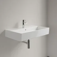 Umywalki - Villeroy & Boch Memento 2.0 Umywalka wisząca 80x47 cm z otworem na baterię z przelewem z powłoką CeramicPlus weiss alpin 4A228GR1 - miniaturka - grafika 1
