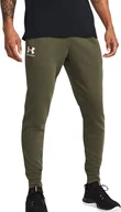 Spodnie sportowe męskie - Spodnie męskie Under Armour Rival Terry Jogger khaki 1380843 390 S - miniaturka - grafika 1