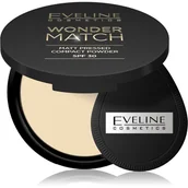 Pudry do twarzy - EVELINE Wonder Match Matowy Puder Prasowany SPF30 01 8g - miniaturka - grafika 1