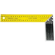 Inne urządzenia pomiarowe - MEGA Kątownik stalowy ze skalą dwustronną 250mm żółto-czarny - miniaturka - grafika 1