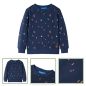 Bluzy dla dziewczynek - Bluza dziecięca - granatowy melanż - 116 - Bluza Dla Dziecka - miniaturka - grafika 1