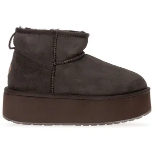 Buty Emu Australia Stinger Micro Flatform W13082CHOC - brązowe - Botki damskie - miniaturka - grafika 1