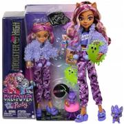 Lalki dla dziewczynek - MONSTER HIGH CREEPOVER PARTY CLAWDEEN WOLF LALKA WILKOŁAK PIŻAMOWE PARTY 4+ - miniaturka - grafika 1