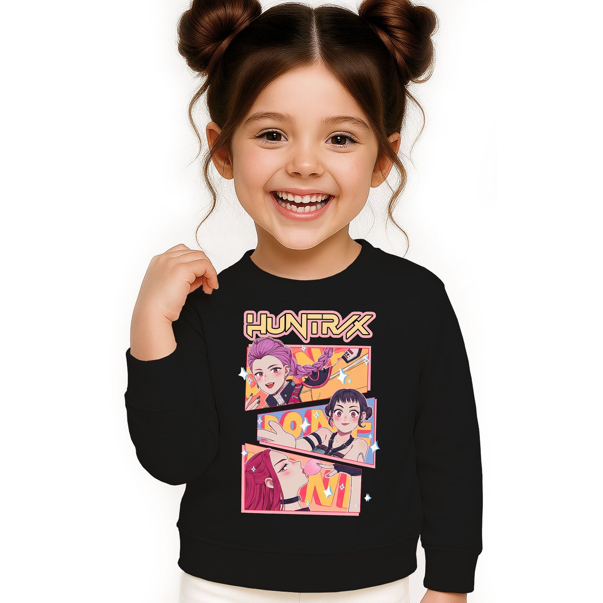 BLUZA DZIECIĘCA KPOP DEMON HUNTERS HUNTRIX 104 BAWEŁNIANA JAKOŚĆ