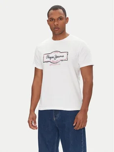 Pepe Jeans T-Shirt Daxton PM509786 Biały Regular Fit - Koszulki męskie - miniaturka - grafika 1