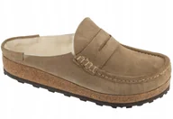 Klapki i japonki męskie - Birkenstock Naples Shearling 1028084 Brązowe 42 - miniaturka - grafika 1