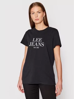 Koszulki i topy damskie - Lee T-Shirt Graphic L41UFE01 Czarny Regular Fit - grafika 1