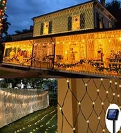 Oświetlenie świąteczne - Siatka Świetlna Z 200 Diodami Led, Łańcuch Świetlny 3 M X 2 M, 8 Trybów Automatycznego Włączania/Wyłączania, Wodoszczelna Zasłona Świetlna Z Siatecz.. - miniaturka - grafika 1