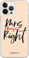 Etui i futerały do telefonów - Etui do Apple IPHONE 14 PRO MAX Mrs Right 001 Babaco Nadruk pełny Beżowy - miniaturka - grafika 1