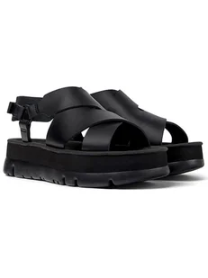 Camper Skórzane sandały w kolorze czarnym - Sandały damskie - miniaturka - grafika 1