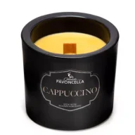 Świece - Świeczka sojowa Cappuccino czarna 170g - miniaturka - grafika 1